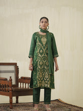 Dola Jecquard Green Colour Top Bottom Dupatta Set-MLWSHKS4357GRN